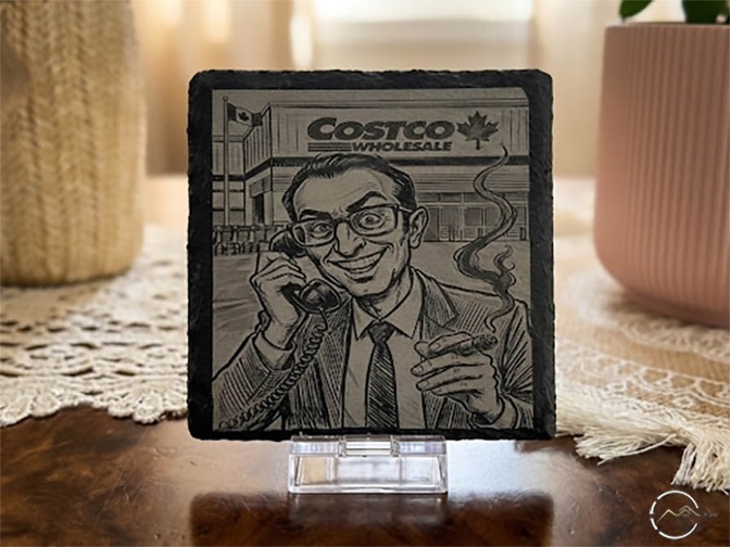Slate coaster cartoon